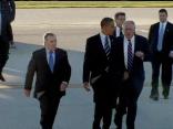President Obama arriving in Chicago
