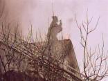 RAW VIDEO: Firefighter Battles Blaze From Rooftop