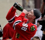 You Stay Classy, Kaner! Right Winger Celebrates at Hawks Parade