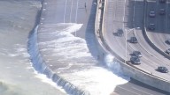 Lake Michigan Waves Pummel Bikers, Runners