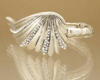 Worn Gold Wing Bangle