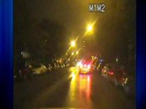 Is This Driver Swerving, Narrowly Missing Parked Cars?