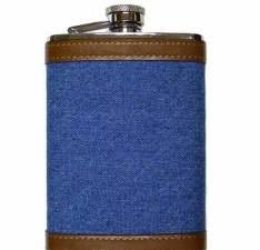 Denim Leather Flask