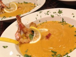 Curried Carrot Soup And Shrimp Combine For A Lenten Season Dish
