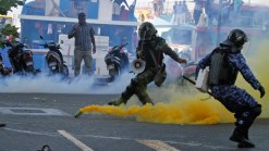 Maldives Police Clash With Protestors After Leader's Ouster