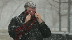 Commuters Wake To Snow, Strong Winds
