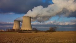 Nuclear Officials Inspecting Pumps at Stalled Reactor