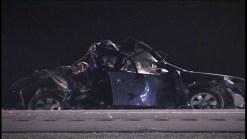 Raw: Police Investigate Fatal Tanker-Car Crash