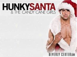 Hunky Santa at the Mall is Sooooo L.A.