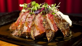 Bite Me: Sullivan's Porcini-Shallot Crusted Strip Steak