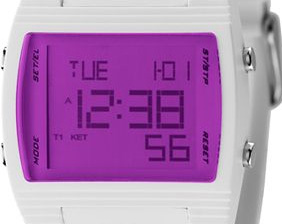 Digital Purple Crystal Dial Watch