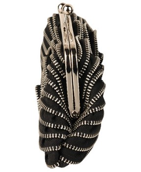 Wavy Zipper Clutch