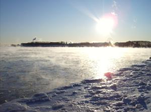 Morning walk by the lake front