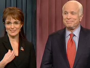 Tina Fey and John McCain on Saturday Night Live.
