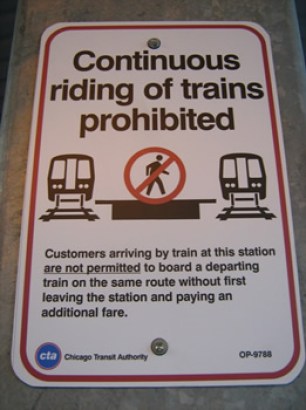 CTA sign