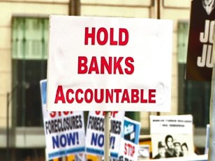 Bank Protesters Converge Downtown