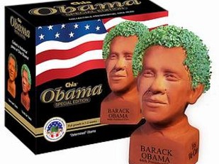 Obama Chia Head Grows on Locals