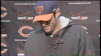 Cutler Jokes With Reporters About Engagement
