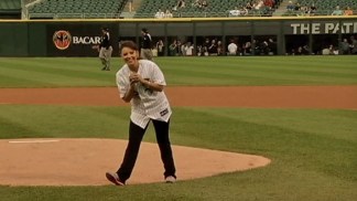 Daniella Guzman Throws First Pitch