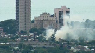 PHOTOS: Lincoln Park Building Collapses in Fire