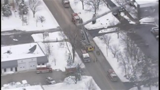 Sky5 Above Cary Explosion, Fire