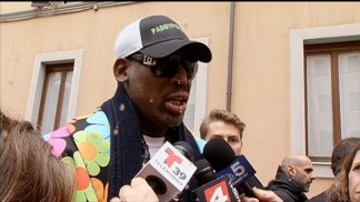 Dennis Rodman Arrives In Rome