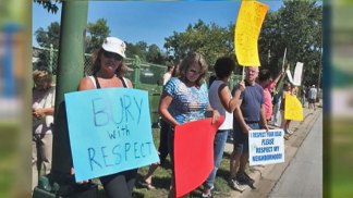 Residents Ask for Peace for the Deceased