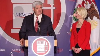 Gingrich Holds Small Rally in Rosemont
