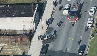 Sky 5 Above Squad Car Rollover