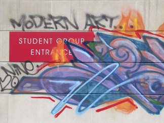 PHOTOS: Graffiti Artists Deface Modern Wing