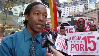 McDonald's Workers Rally For Higher Wages