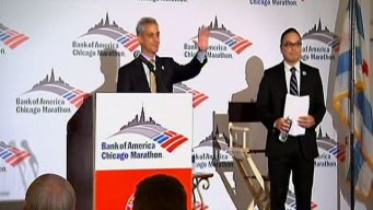 Mayor Helps Honor Elite Runners at Marathon Kick-Off Event