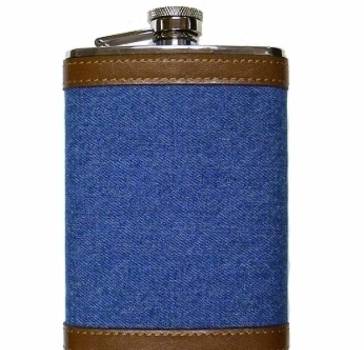 Denim Leather Flask