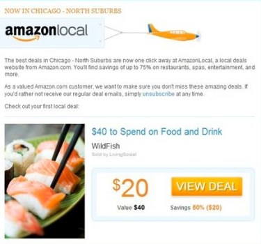 AmazonLocal Encroaches Upon Groupon's Home Turf