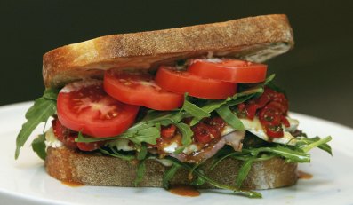 Enjoying Italian Sandwiches