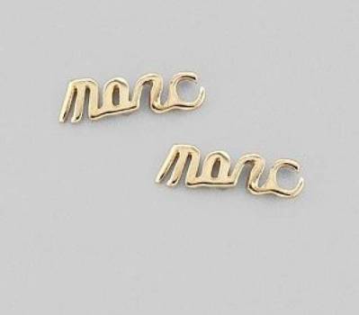 Script Earrings