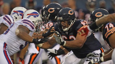 Lovie Smith Likes the O-Line He Has
