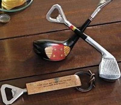Golf Club and Baseball Beer Openers