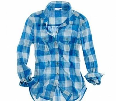 Sheer Plaid Boyshirt