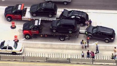 Fifteen cars were involved in the crash.  There has been no word on injuries.