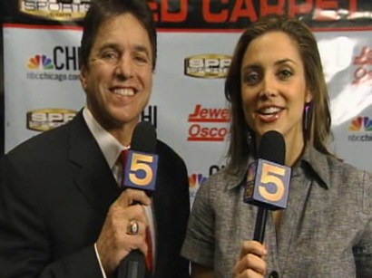 Paula Faris and Mike Adamle host the 2008 Chicago Sports Fans Choice Awards on NBC Chicago. Paula Faris and Mike Adamle host the 2008 Chicago Sports Fans Choice Awards on NBC Chicago.