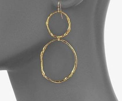 Double Circle Drop Earrings