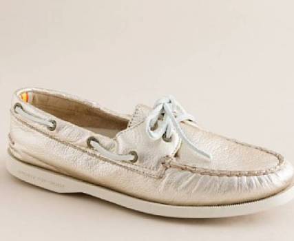 Metallic Boat Shoes