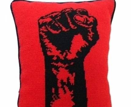 Red Fist Pillow