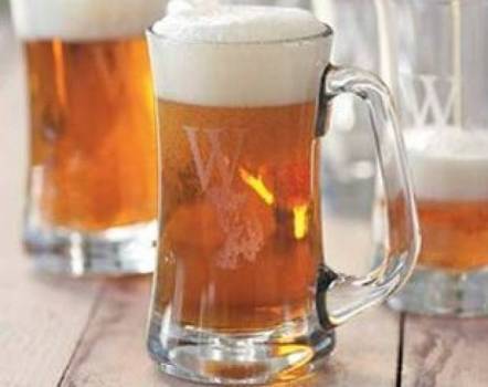 Monogrammed Beer Mugs