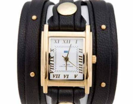 Black and Gold Stud Wrap