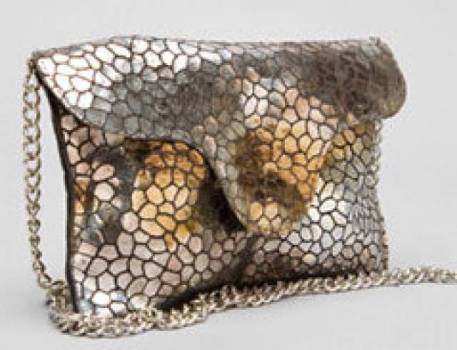 J.J. Winters Envelope Chain Bag in Silver Baby Turtle