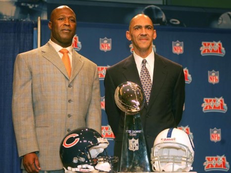 Dungy Drops In At Halas Hall