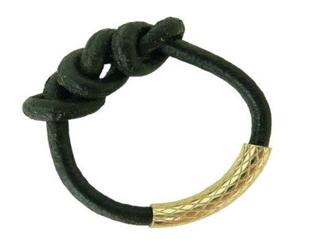 Knotted Leather Ring