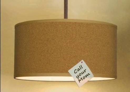Cork Drum Shade Pendant